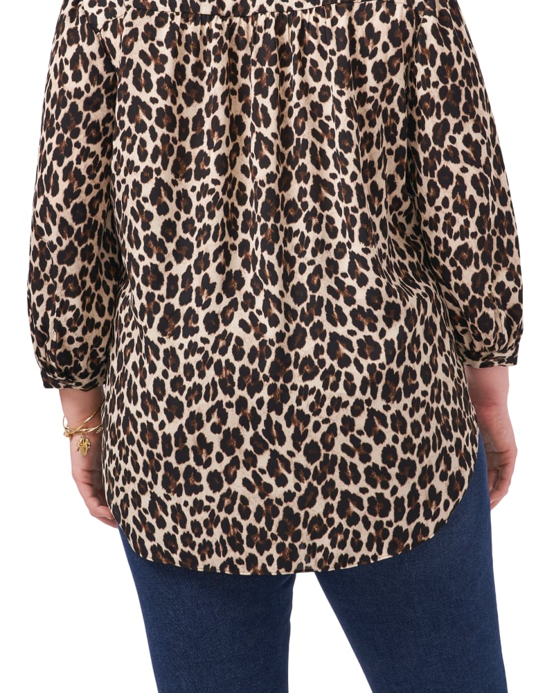 Vince camuto leopard blouse shop